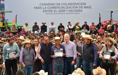 GARANTIZA DICONSA COMPRA DE 30 MIL TONELADAS DE MAÍZ MEXIQUENSE