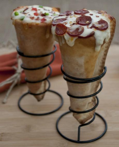 Novedosa y Deliciosas #pizzas en forma de cono de #helado (FOTO)