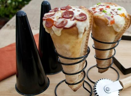 Novedosa y Deliciosas #pizzas en forma de cono de #helado (FOTO)