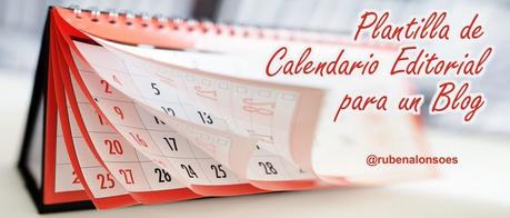 Plantilla de calendario editorial para un blog