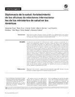 Diplomacia de la salud: fortalecimiento de las oficinas de relaciones internacionales de los ministerios de salud en las Américas