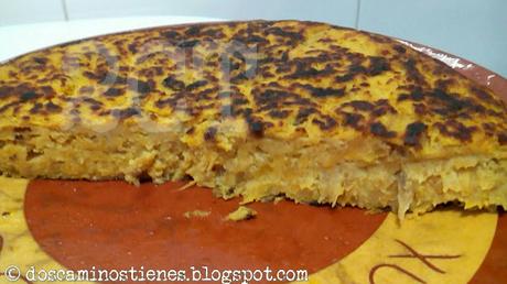 (Receta Vegetariana) Tortilla de calabaza al curry