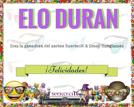 ¡Ganador@ del Sorteo SuerteciK & Emoji Sunglasses! ¡Ganador@ del Sorteo SuerteciK & Emoji Sunglasses!