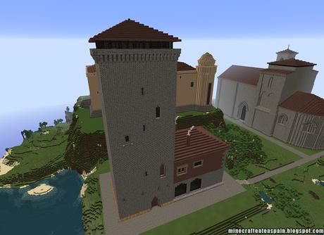 Réplica Minecraft de la Torre Palacio de Villaute, Burgos, España.