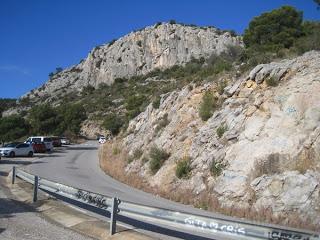 escalando en El Garraf, vía Altimira al Pic del Martell