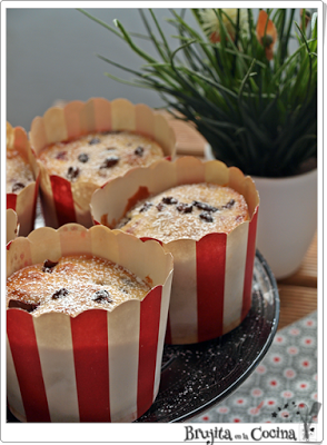 Muffins de frambuesa, coco y chocolate