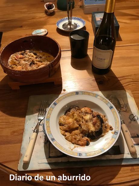 Cocinando con Vázquez Montalbán. Berenjenas con gambas al horno