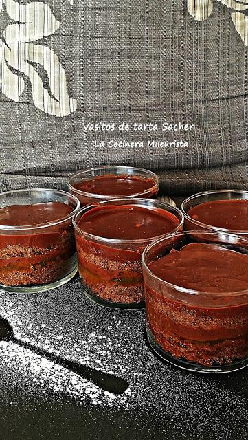 Vasitos de tarta Sacher