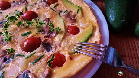 Frittata con aguacate Frittata con aguacate