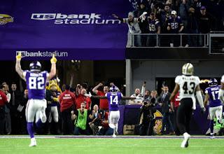 Los Vikings vencen a los Saints en un final frenético con el 'Minneapolis Miracle'