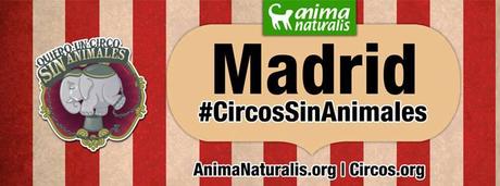 Protesta en Madrid contra el cisco Gotanni (20 de Enero) manifestacion contra el uso de animales en circos