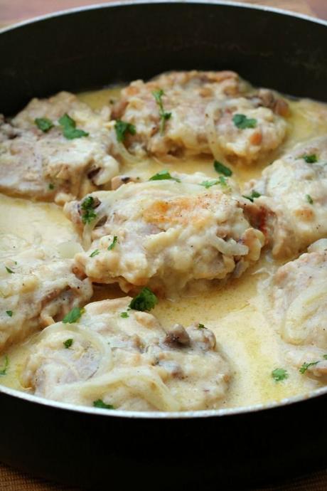 Pollo salteado con salsa crema al limón Pollo salteado con salsa crema al limón