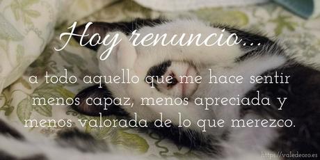 Este año renuncio a un par de cosas…