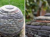 Davin Devine hace esculturas piedras jardín usar cemento originales