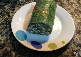 ROLLO DE ESPINACAS, QUESO CREMA Y BACON EN THERMOMIX Y TRADICIONAL