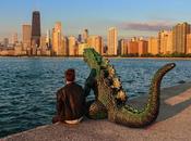 Este artista nunca viaja Godzilla juguete photoshopea para imaginar cómo sería tamaño real