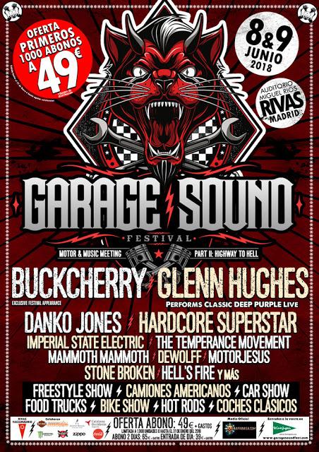 Garage Sound Festival 2018: Buckcherry, Glenn Hughes, Danko Jones, Hardcore Superstar... Garage Sound Festival 2018: Buckcherry, Glenn Hughes, Danko Jones, Hardcore Superstar...