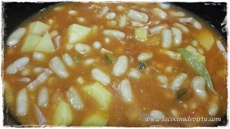 Guiso de alubias en Cocción lenta