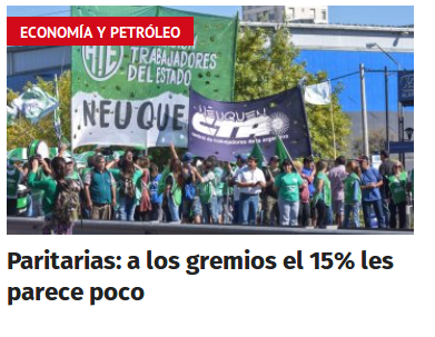 Paritarias: a los gremios el 15% les parece poco
