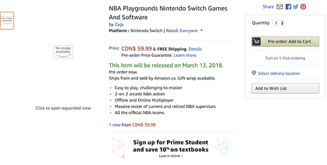 NBA Playgrounds llegaría en físico para Switch