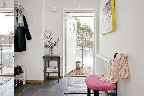 piso sueco estilo escandinavo distribución diáfana diseño interiores abierto diseño de interiores decoración nórdica cocina abierta arquitectura funcional moderna 