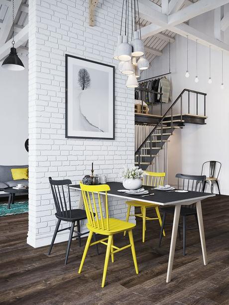 Escaleras en un loft urbanita