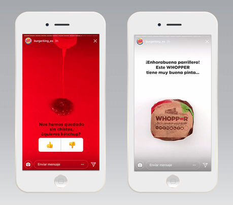 Burger King permite pedir hamburguesas a través de Instagram Stories