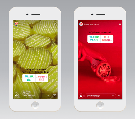 Burger King permite pedir hamburguesas a través de Instagram Stories