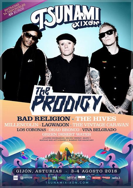 The Prodigy estarán en el Tsunami Xixón 2018