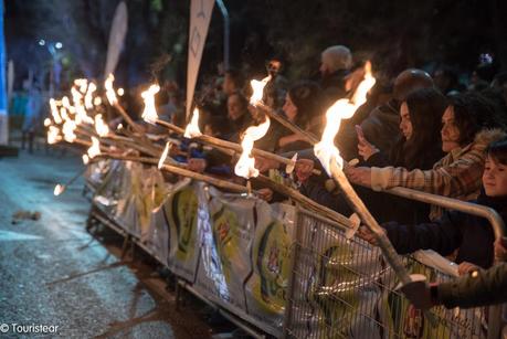 Jaén, la carrera de San Antón y las lumbres