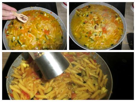 Macarrones Primavera cocidos en su salsa