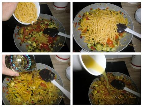 Macarrones Primavera cocidos en su salsa