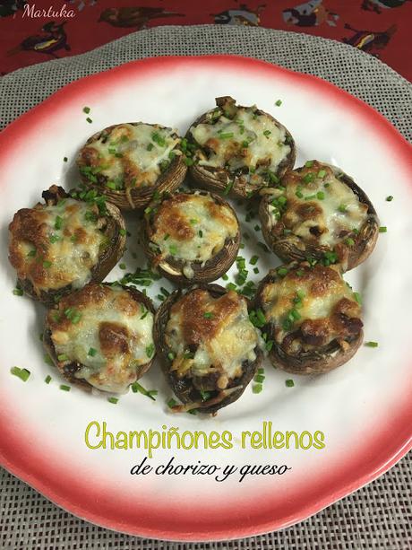 Champiñones Rellenos De Chorizo Y Queso Champiñones Rellenos De Chorizo Y Queso