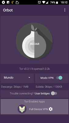Orbot y Orfox: TOR para navegar en el movil android
