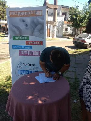 Convocatoria para juntar firmas contra la reforma previsional