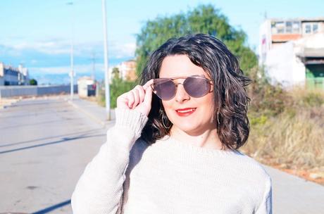 Falda de cuadros asimétrica