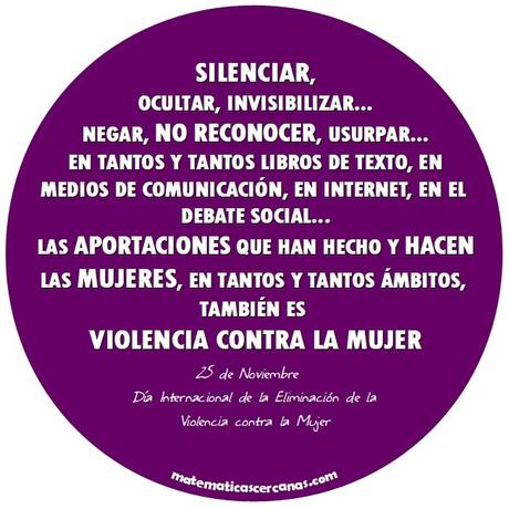 25 de Noviembre, Día Internacional de la Eliminación de la Violencia contra la Mujer