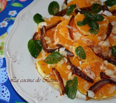 Ensalada de naranja con agua de azahar