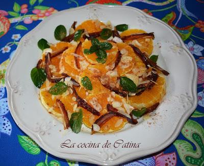 Ensalada de naranja con agua de azahar