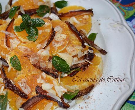 Ensalada de naranja con agua de azahar