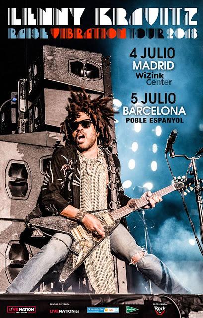 Lenny Kravitz actuará en julio en el WiZink Center de Madrid y el Poble Espanyol de Barcelona