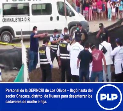 En Huaura: DESENTIERRAN CADÁVERES DE MADRE E HIJA… En Huaura: DESENTIERRAN CADÁVERES DE MADRE E HIJA…
