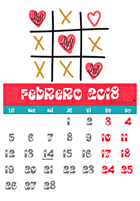 Calendario de Febrero, descarga gratuita