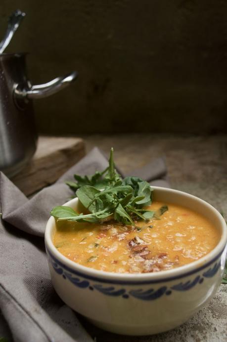 Sopa dhal de lentejas rojas