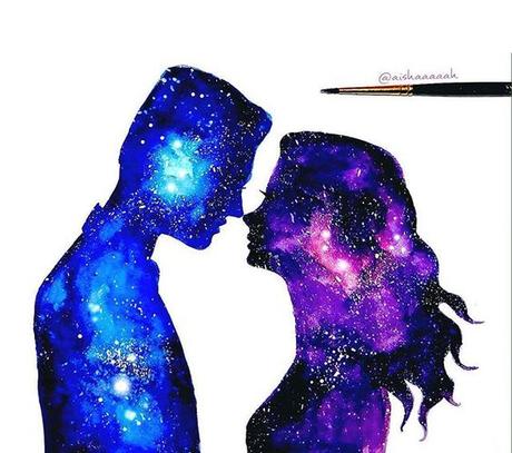 Amazing watercolours  Do you like the blue or the purple galaxy more?  _ Art by @aishaaaaah _ Follow @artistic_discover   _ #artistic_dome #watercolours #galaxy #artoftheday