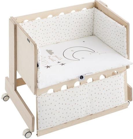 Vestidura con textil Sweet estrellas para minicuna colecho