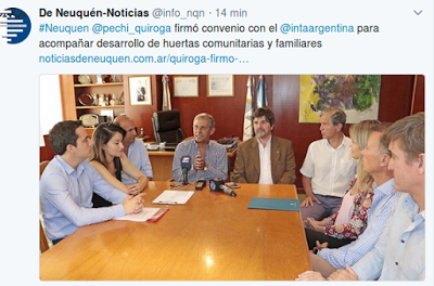 Quiroga firmó convenio con el INTA para acompañar desarrollo de huertas comunitarias y familiares