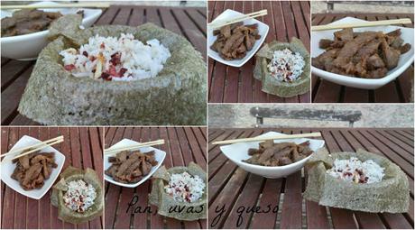 Ternera al aroma de naranja con arroz