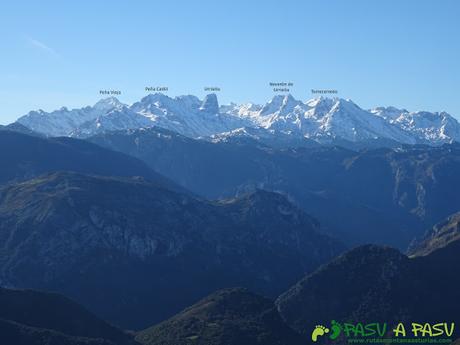 Vista del Macizo Central desde el Liño
