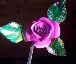 Tutorial para hacer hermosas rosas con latas de aluminio